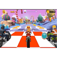 Jeu d'arcade de simulation de course de voitures et de bateaux à moteur Drive Rush, avec câbles et fils, entrée de signal VGA en plastique, jeu à monnayeur pour enfants