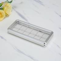 Palette de maquillage professionnelle vide en PVA recyclable 12 couleurs - Étui cosmétique multi-usages pour fards à paupières/rougeurs (Emballage personnalisé)