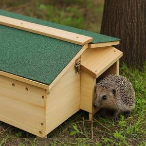 Newpower Hamster Hérisson <span class=keywords><strong>Cage</strong></span> Amovible En Bois Écureuil Pet Maison Animal <span class=keywords><strong>Cage</strong></span> Hérisson Maison avec Étanche Pith-cover Toit - Product Image 4