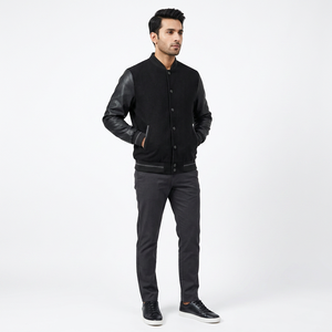 Chaqueta Varsity Personalizable para Hombre, Invierno, Parches de Chenilla, OEM, Venta al Por Mayor, Talla Personalizada, Logotipo, Chaqueta Letterman, 100% Algodón - Product Image 1