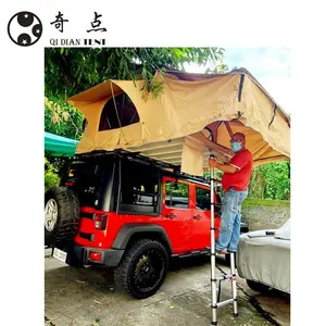 Overland 4WD 4X4 Zachte Canvas Waterdichte Auto Dak Dak Tent Camping Tent Met Veranderende Bijlage
