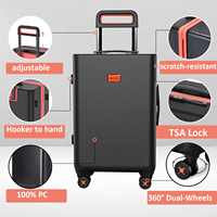 Valise Grande Capacité Nouvelle Série Macaron Multicolore avec Roues Silencieuses YKK pour Vacances et Serrure TSA