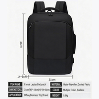 Sacs à dos pour ordinateur portable extensibles grande capacité pour hommes, sacs à dos d'affaires, sacs à dos étudiants, sacs imperméables – Vente en gros
