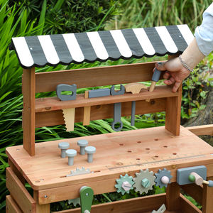 Banc de travail en bois pour enfants avec outils de jeu d'imitation pour enfants, <span class=keywords><strong>jouet</strong></span> de jeu de rôle DIY - Product Image 3