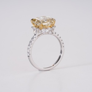 Bague en diamant de laboratoire taille coussin en or massif 14 carats avec diamant certifié IGI, élégante bague de fiançailles pour femme, bijoux fins - Product Image 4
