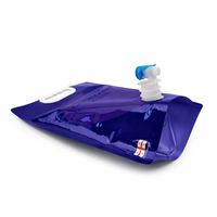 Pochette Doypack en aluminium 120 microns avec bec verseur, valve papillon, double fond, impression héliogravure, jetable, personnalisable pour boissons et vin