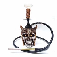2023 narguilé en aluminium de style unique bonging verre Shisha tête d'animal Chicha avec tuyau d'eau