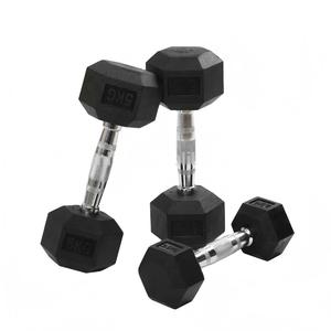 Vente en gros d'haltères hexagonaux en caoutchouc GYMKO Équipement de fitness de haute qualité - Product Image 1