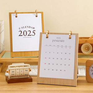 Calendario de Adviento <span class=keywords><strong>Digital</strong></span> de escritorio personalizado de madera 2025 impresión 2024 2025 calendarios con logotipo al por mayor - Product Image 4