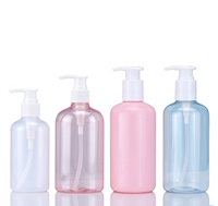Bouteilles à pompe cylindriques en PET vides personnalisées pour crème solaire, emballage cosmétique en plastique vert