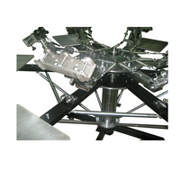 Machine de presse sérigraphie textile SM6-5050T automatique carrousel manuel impression d'étiquettes de T-shirt utilisé ferme d'imprimante sérigraphique