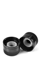 Bouchons verseurs inviolables en plastique PP noir 31-500, bouchon en plastique 31,5*28mm avec insert en plastique pour bouteille d'huile