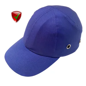 หมวกอุตสาหกรรม,หมวกแก๊ปแข็งเพื่อความปลอดภัยป้องกันการกระแทกปรับได้ตามต้องการพร้อมฝาปิดกันกระแทกเบสบอลแบบปรับแต่งได้