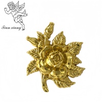 Accesorios de Ferretería para Ataúdes en Oro y Plata, Decoración de Ataúdes de Plástico de Alta Calidad en Forma de Rosa, Artículos Funerarios