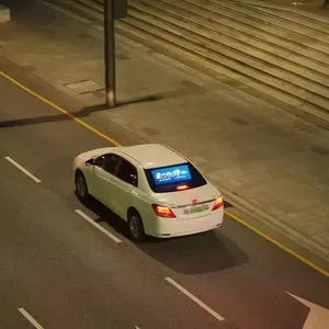 Layar Led fleksibel untuk mobil Harga Cina layar Led iklan mobil P6 papan iklan seluler 3G/4G Wifi taksi tampilan Led taksi tanda atas