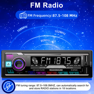 Phổ xe đài phát thanh MP3 Máy nghe nhạc 7 đèn đầy màu sắc BT EQ FM USB sạc Cổng điều khiển từ xa 188*58 Mét Stereo cho Xe 1 DIN - Product Image 5