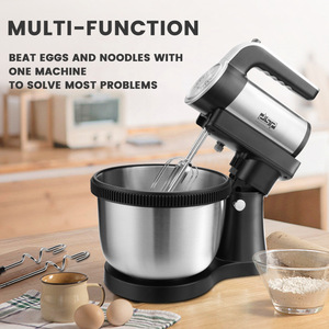 Robot pâtissier Dsp 4L en acier inoxydable avec tête inclinable pour usage domestique, avec bol, fouet et crochet pétrisseur - Product Image 2