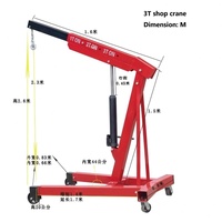 Grue de chantier mobile manuelle pliable hydraulique de 2 tonnes, prix d'usine