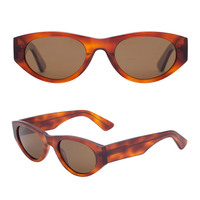Lunettes de soleil de créateur vintage pour femmes Lunettes de soleil ovales en acétate UV400 avec monture polarisée anti-éblouissement Jaune clair Rose Gris