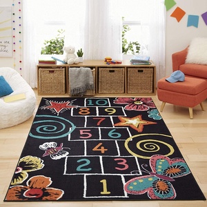 Tapis de jeu classique pour enfants 100% Polyester 3mm motif floral gratuit tapis rampant <span class=keywords><strong>marelle</strong></span> conception personnalisable pour les enfants - Product Image 3