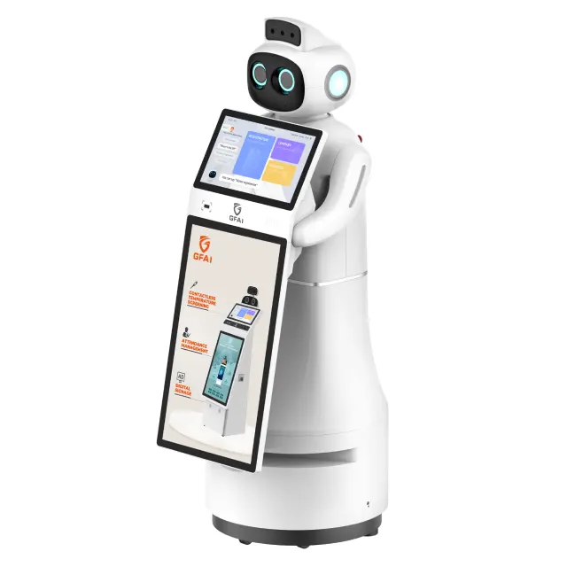 Sergi salonunda akıllı özerk resepsiyon bankası İş danışmanlığı akıllı Robot