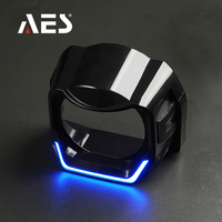 Cache de décoration de phare LED rond AES F35, Masque LED 5D, Couverture en cristal RGB pour phare automobile avec application, Lumière de bienvenue