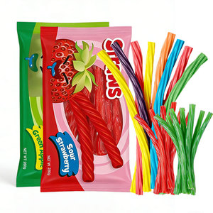 Bonbons Gommeux Sucrés au Goût <span class=keywords><strong>Fraise</strong></span> et Pomme, Torsadés, Moelleux et Moelleux, Remplis de Coloris Variés, en Gros - Product Image 1