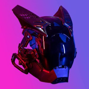 <span class=keywords><strong>Cyberpunk</strong></span> <span class=keywords><strong>Mask</strong></span> สีดำ,หน้ากากคอสเพลย์ฮาโลวีนหน้ากากชุดคอสเพลย์ไซเบอร์หมวกกันน็อคล้ำสมัยหน้ากากอัศวินดำ - Product Image 5