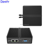 Mini PC Intel Celeron J1900 Sin Ventilador, Computadora Integrada con 2 Puertos RJ45, RS232, RS485, Memoria DDR3, Doble Arranque SSD/HDD de Domify IS02
