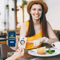 Tarjeta RFID con Código QR Programable para Redes Sociales, Tarjeta NFC para Reseñas de Google