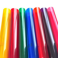 Film PET coloré durable, transparent, options de couleurs personnalisées, usage décoratif, anti-décoloration, résistant aux UV, résistant à l'huile, découpe personnalisée
