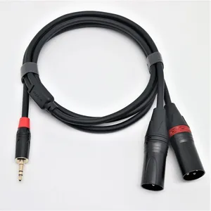 Cavo Audio Jack TRS da 3.5 MM Stereo maschio a doppio cavo microfono Stereo a Y Splitter da 2 XLR maschio personalizza