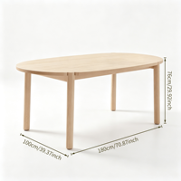 Ensemble de table à manger ronde nordique avec 4 chaises rembourrées, table de cuisine avec pieds en bois massif pour petit appartement, meubles de maison
