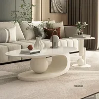Table basse ovale design nordique en métal, table basse moderne pour hôtel, salon, fabricant de meubles, vente en gros, sur mesure, OEM, ODM