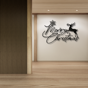 Décoration murale de Noël en métal noir artistique, élégante décoration de vacances pour le salon, la chambre à coucher, le bureau, provenant d'Inde - Product Image 2