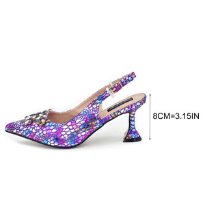 Elegantes Brautschuh- und Abendtaschen-Set: Spitze Schuhe mit Diamanten und Strass, Dünner Absatz, Perfekt für Abendkleider - Product Image 6