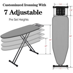 Papan Setrika Lipat Pakaian Ukuran Besar Universal Profesional untuk Rumah Tangga dengan Permukaan Jaring - Product Image 2