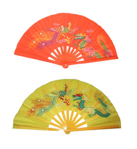 고품질 중국어 드래곤과 피닉스 무술 쿵푸 태극권 대나무 손 팬 - Product Image 5