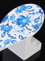 Fouet de punition en cuir à motif porcelaine bleu et blanc personnalisé pour équipement de bondage SM, jouets sexuels BDSM