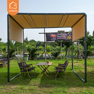 Pergola simple en aluminium pour auvent <span class=keywords><strong>de</strong></span> jardin en tissu Sunbrella, auvent extérieur pour jardin, cour, toit, <span class=keywords><strong>terrasse</strong></span>, <span class=keywords><strong>toile</strong></span> manuelle - Product Image 2