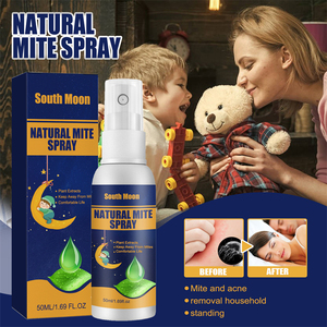 South Moon 50ml <span class=keywords><strong>Spray</strong></span> <span class=keywords><strong>Anti</strong></span>-Acariens Naturel pour Matelas, Canapé, Tapis, Armoire, Nids d'Animaux, Jouets en Peluche – Éliminateur d'Acariens et Tueur de <span class=keywords><strong>Poux</strong></span> Domestiques - Product Image 1