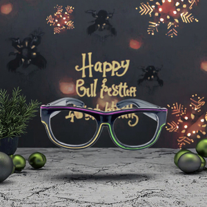Lunettes LED rechargeables par USB, différentes couleurs, fil lumineux EL, éclairage néon pour la décoration de fête d'enfants et la remise de diplômes pour enfants - Product Image 3