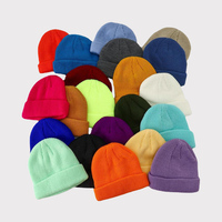 100% bonnets d'extérieur en laine tricotés à la main petite casquette conceptions personnalisables bonnet tricoté Logo personnalisé bonnet d'hiver chapeaux