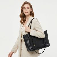 Sac fourre-tout en cuir véritable marron, grande capacité, sac à main à bandoulière, fermeture à glissière, sac de transport portable pour les voyages quotidiens