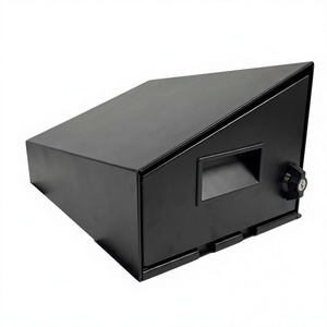 Boîte de rangement sous siège en acier noir avec serrure à clé, organisateur de véhicule caché et sécurisé pour l'intérieur de la voiture - Product Image 1