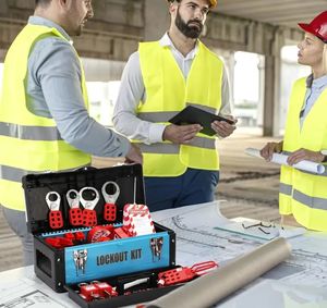 ชุดอุปกรณ์ล็อคเอาต์และแท็กเอาต์เพื่อความปลอดภัยของกลุ่ม QVAND ชุดเครื่องมือล็อคไฟฟ้าและเบรกเกอร์ ชุด Loto สำหรับการจัดการความปลอดภัยในสถานที่ทำงาน - Product Image 2