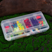 KEWOTE-Kit combiné de 105 leurres souples en silicone, appâts durs en métal, accessoires de pêche, ensemble d'accessoires