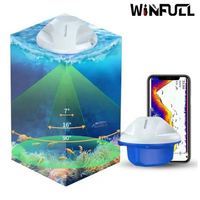 WINFULL S1 Sondeur écholocalisateur portable sans fil pour smartphone, détecteur de poissons, autonomie de 3 à 5 heures, portée de 0,6 à 73 m