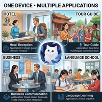 Traducteur vocal intelligent IA en temps réel, 133 langues, mains libres, appareil de traduction portable, logo personnalisé, vente en gros, faible MOQ