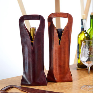 PU leather wine tote bag, wine gift <b>box</b>, Nordic style <b>champagne</b> storage bag - Product Image 1